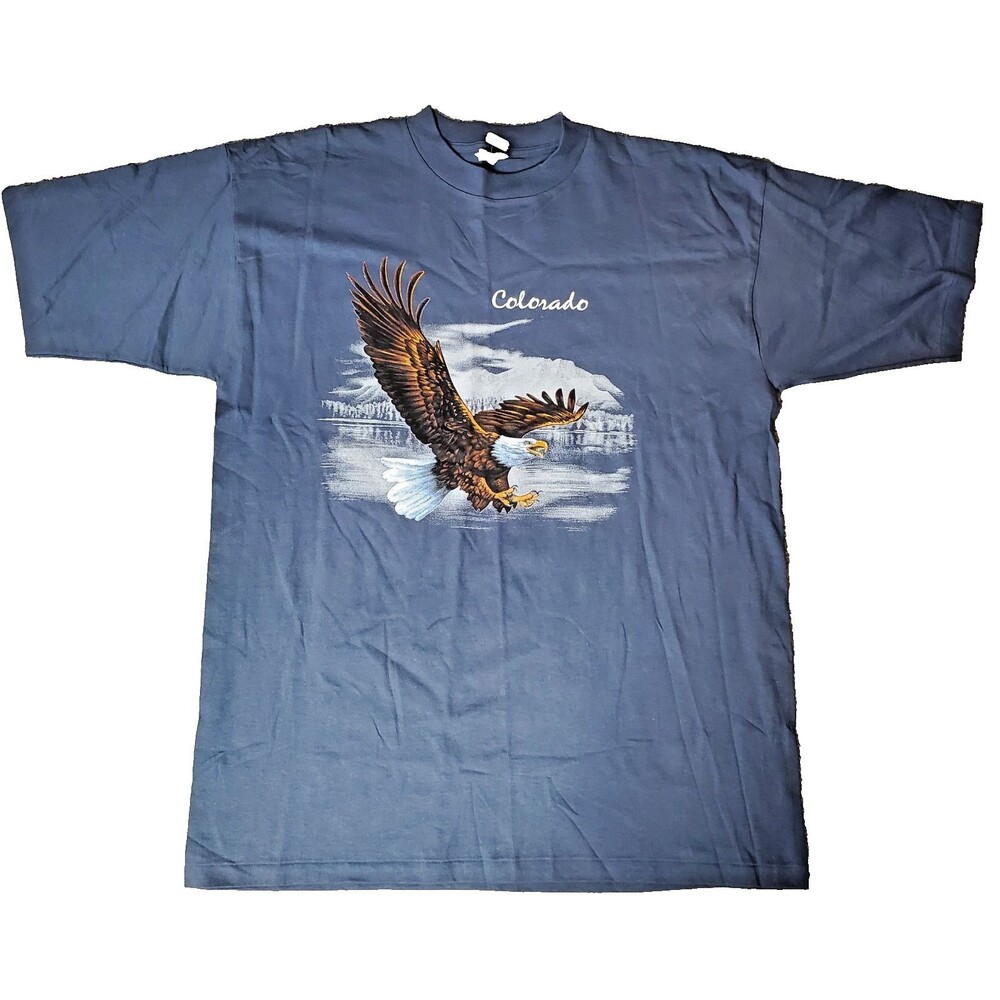 VTG Prairie Mountain Single Stitch USA Royal Gorge Colorado Eagle T-Shirt Sz XL
